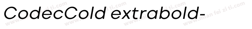 CodecCold extrabold字体转换